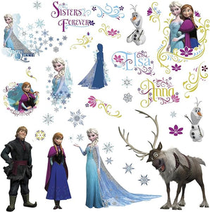 RoomMates QVC0001TB Frozen Characters Ice Palace Wall Decals