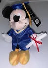 DISNEY Graduation Mickey Mouse 6" Plush Cap Diploma Gown New With Tags