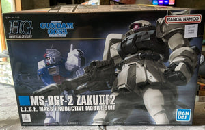 ASSEMBLED Bandai 107 MS-06F-2 Zaku II F2 EFSF HGUC 1/144 Model Kit - US