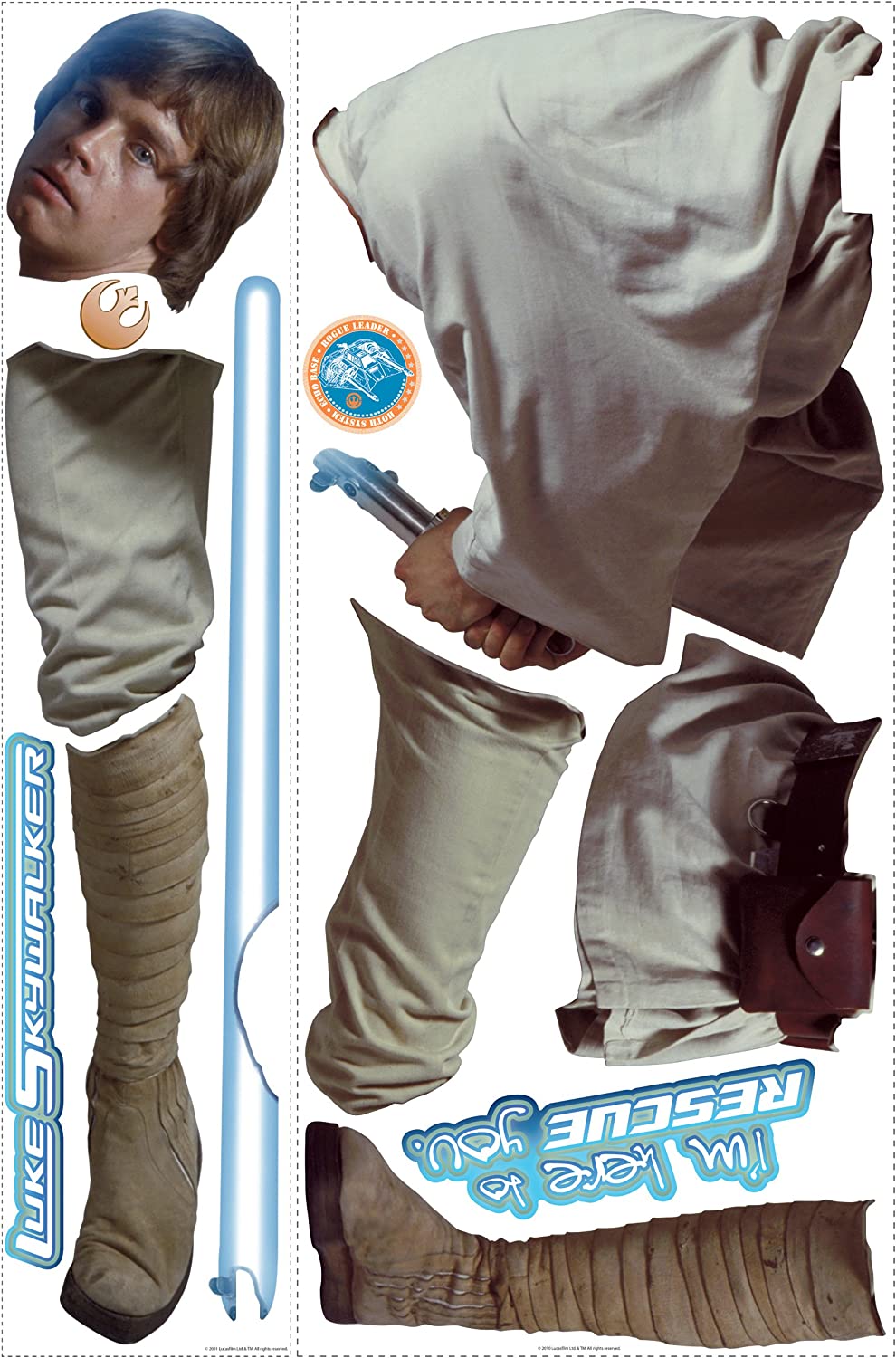 Luke Chapter Sticker Star Wars Luke Skywalker Giant Wall Sticker – great2bgeek